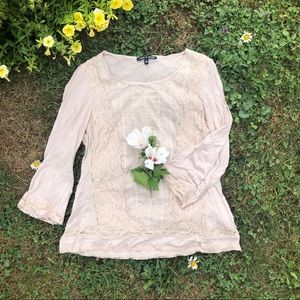 (🌸3 FOR $15 DEAL!) Lace 3/4 Sleeve Blouse